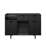 Walker Edison Lincoln Modern/Contemporary 48" Modern 2-Drawer and 2-Door Bar Cabinet LCDK48BRGR