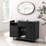 Walker Edison Lincoln Modern/Contemporary 48" Modern 2-Drawer and 2-Door Bar Cabinet LCDK48BRGR