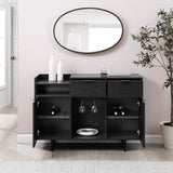 Walker Edison Lincoln Modern/Contemporary 48" Modern 2-Drawer and 2-Door Bar Cabinet LCDK48BRGR