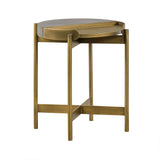 Dua Concrete/Metal Na End Table