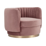 Davy Eucalyptus/Carb P2 Plywood,Z-Spring,Foam,Fabric,Metal Rotation Base 100% Polyester Swivel Chair
