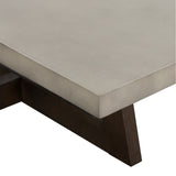 Elodie Gray Concrete and Dark Gray Oak Rectangle Coffee Table