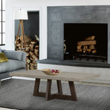 Elodie Gray Concrete and Dark Gray Oak Rectangle Coffee Table