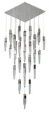 Bethel Chrome Chandelier in Metal & Crystal