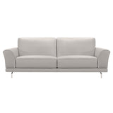 Everly Iron/Wood/Leather 100% Cowhide Leather Sofa