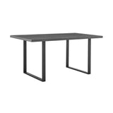 Fenton Dining Table with Charcoal Top and Black Base