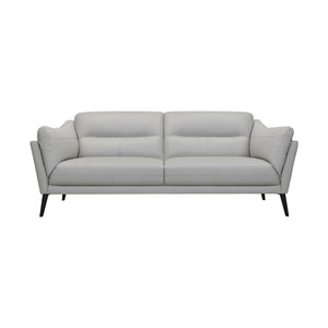 Franz 87" Modern Dove Gray Genuine Leather Sofa
