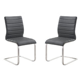 Fusion Stainless Steel/Faux Leather 100% Polyurethane Dining Chair