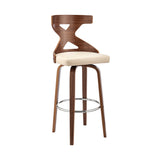 Gayle Poplar bentwood/Metal/Faux Leather/Foam 100% Polyurethane Swivel Barstool