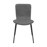 Gillian Modern Light Gray Fabric and Metal Dining Room Chairs - Set of 2