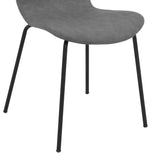 Gillian Modern Light Gray Fabric and Metal Dining Room Chairs - Set of 2