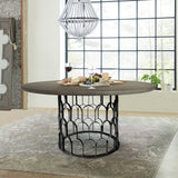 Gatsby Concrete and Metal Round Dining Table