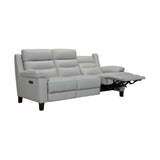 Hayward 82" Dove Gray Genuine Leather Power Reclining Sofa