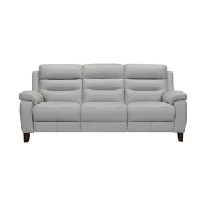 Hayward 82" Dove Gray Genuine Leather Power Reclining Sofa