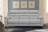 Hayward 82" Dove Gray Genuine Leather Power Reclining Sofa