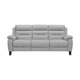 Hayward 82" Dove Gray Genuine Leather Power Reclining Sofa