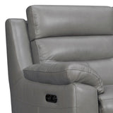 Hayward 82" Dark Gray Genuine Leather Power Reclining Sofa