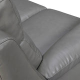 Hayward 82" Dark Gray Genuine Leather Power Reclining Sofa