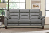 Hayward 82" Dark Gray Genuine Leather Power Reclining Sofa