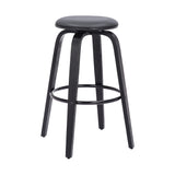 Harbor Poplar/Faux Leather/Chrome Metal 100% Polyurethane Barstool