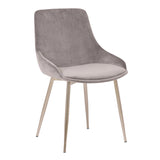 Heidi Chrome/Fabric/Plywood 100% Polyster Dining Chair