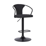 Ian Black Steel,Faux Leather,Plywood 100% Polyester Barstool