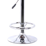 Java Barstool in Chrome finish with Walnut wood and Black Faux Leather