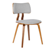 Jaguar Walnut Wood/Fabric 100% Polyester Dining Chair