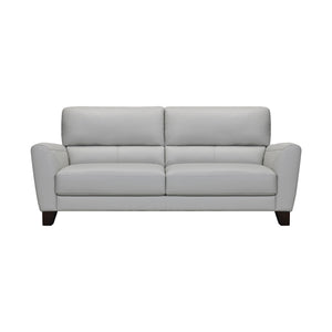 Kester 81" Square Arm Dove Gray Genuine Leather Sofa