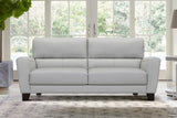 Kester 81" Square Arm Dove Gray Genuine Leather Sofa