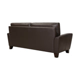 Kester 81" Square Arm Espresso Genuine Leather Sofa