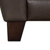 Kester 81" Square Arm Espresso Genuine Leather Sofa