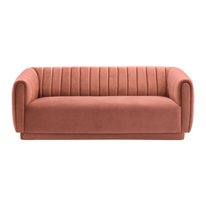 Kinsley Blush Modern Velvet Sofa 
