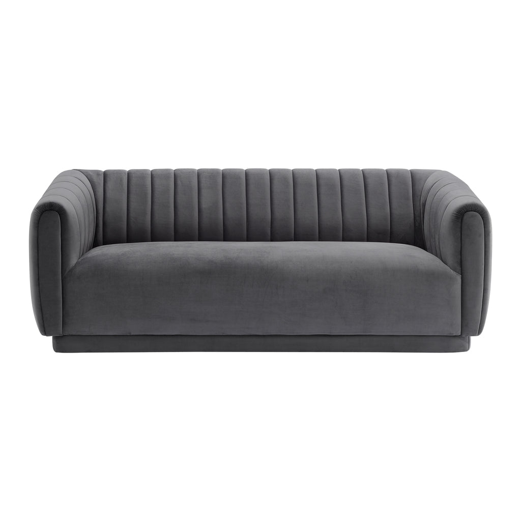 Kinsley Dark Gray Modern Velvet Sofa