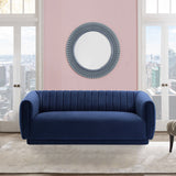 Kinsley Navy Modern Velvet Sofa