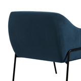 Karen Blue Velvet Modern Accent Chair
