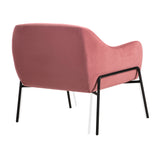 Karen Pink Velvet Modern Accent Chair