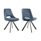 Lexi Velvet+Metal 100% Polyester Dining Chair