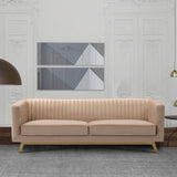 Liv Modern Beige Velvet Sofa