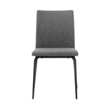 Lyon Gray Fabric and Metal Dining Room Chairs - Set of 2