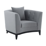 Melange Velvet/Wood 100% Polyester Sofa Chair