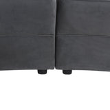 Majestic Gray Fabric Upholstered Sectional Sofa