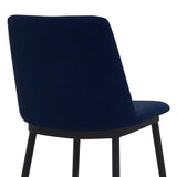 Messina 26" Blue Faux Leather and Metal Counter Height Bar Stool