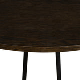 Motion Oak and Metal Round Dining Table