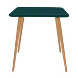 Nassau Square Outdoor Green Eucalyptus Dining Table