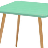 Nassau Square Outdoor Mint Green Eucalyptus Dining Table