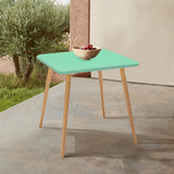 Nassau Square Outdoor Mint Green Eucalyptus Dining Table