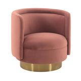 Peony Fabric/Wood 100% Polyester Sofa Chair