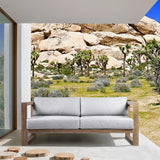 Paradise Outdoor Light Eucalyptus Wood Sofa with Grey Cushions