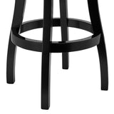 Raleigh 26" Counter Height Swivel Barstool in Black Finish and Gray Faux Leather